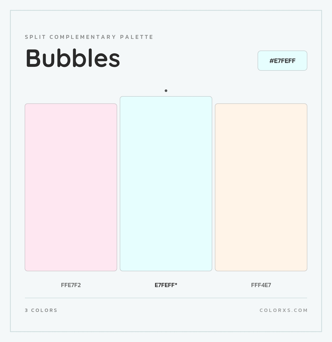 Bubbles - Split-Complementary Color Palette