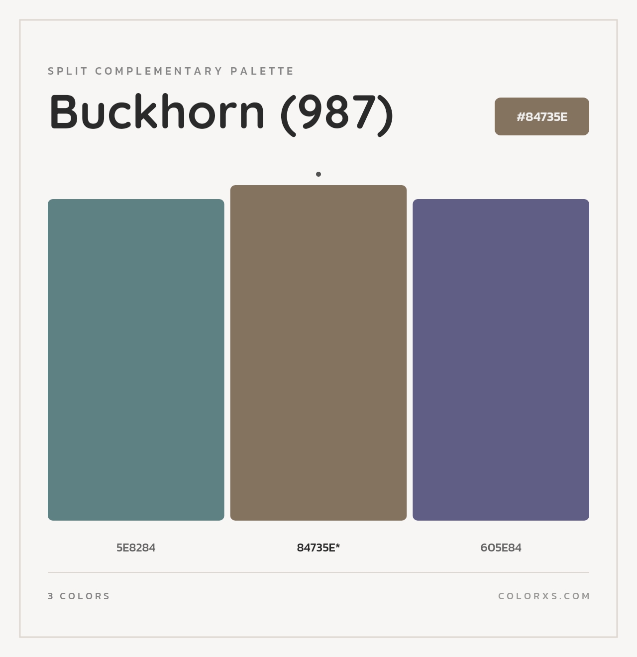 Buckhorn (987) - Split-Complementary Color Palette