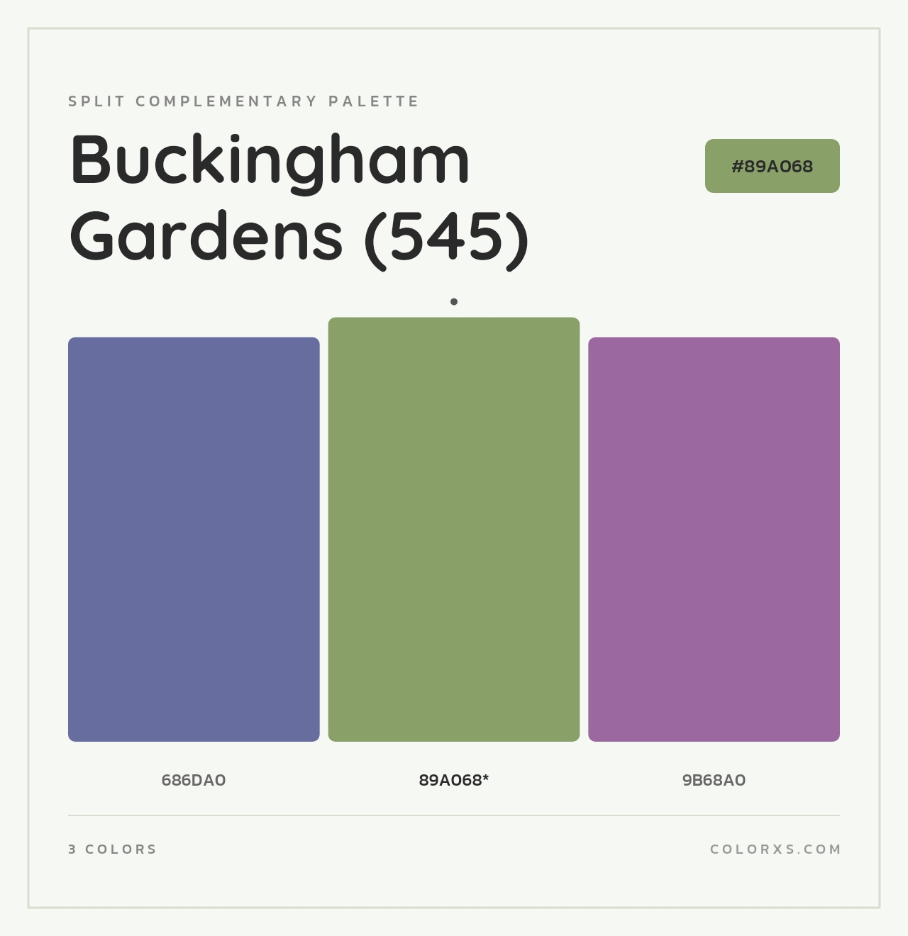 Buckingham Gardens (545) - Split-Complementary Color Palette