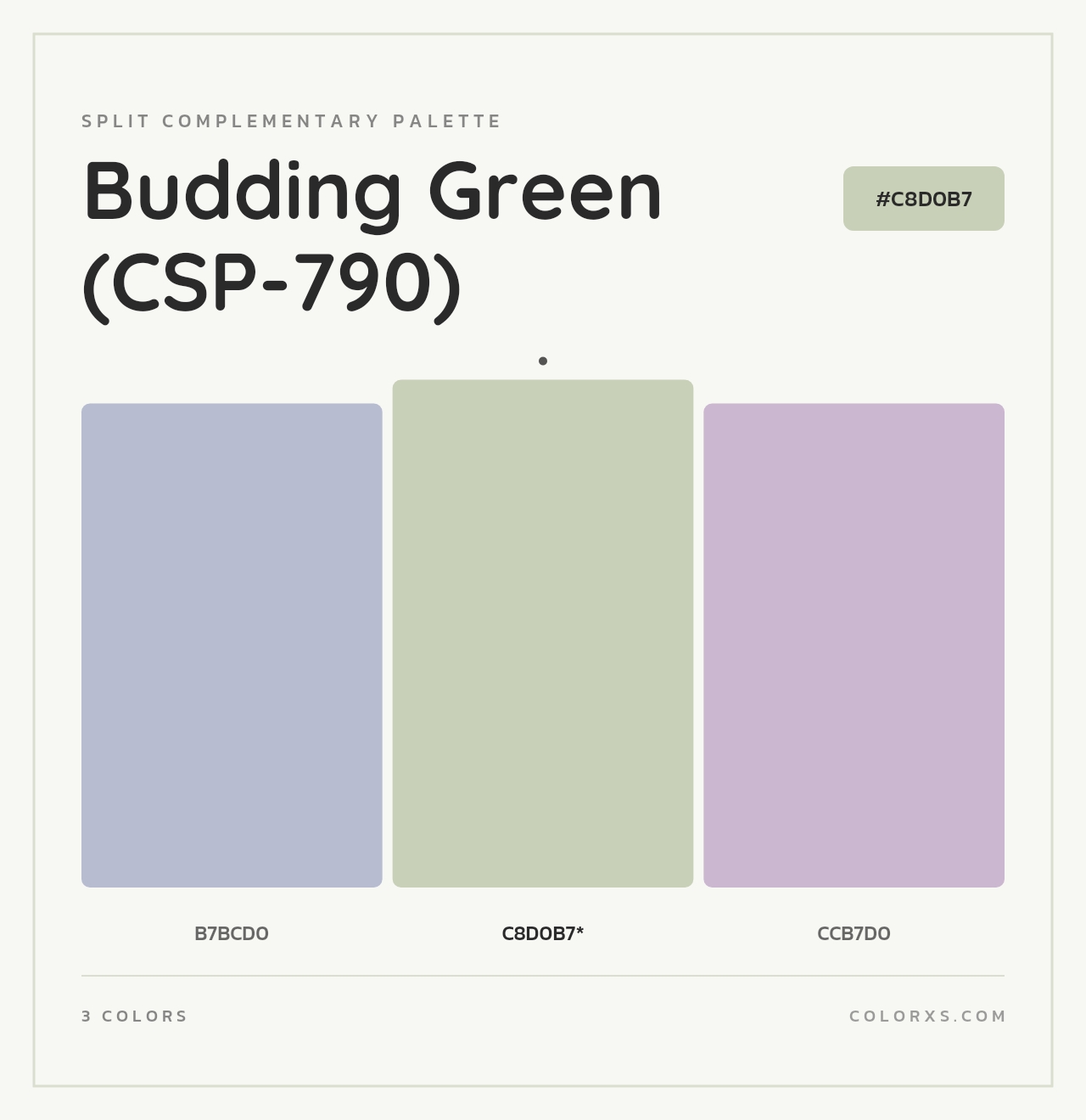 Budding Green (CSP-790) - Split-Complementary Color Palette