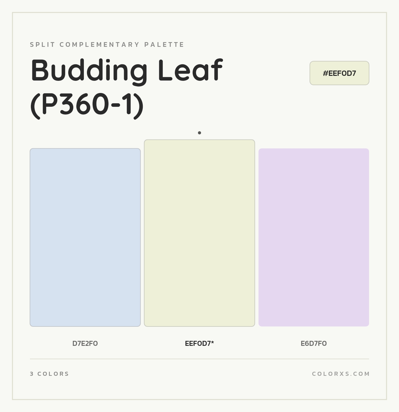 Budding Leaf (P360-1) - Split-Complementary Color Palette
