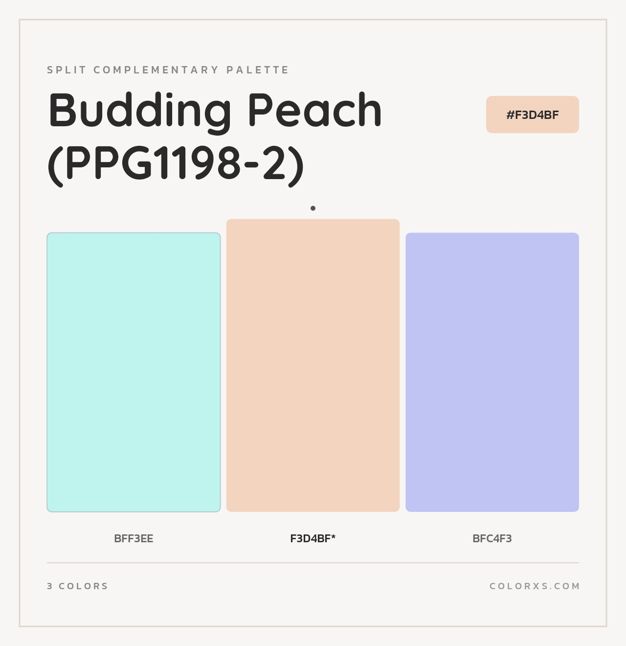 Budding Peach (PPG1198-2) - Split-Complementary Color Palette