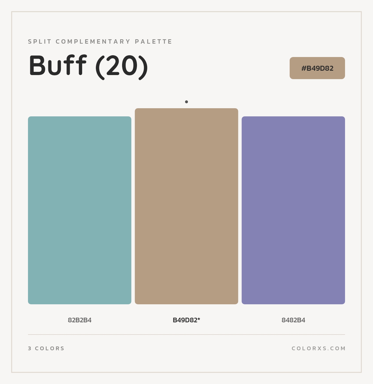 Buff (20) - Split-Complementary Color Palette