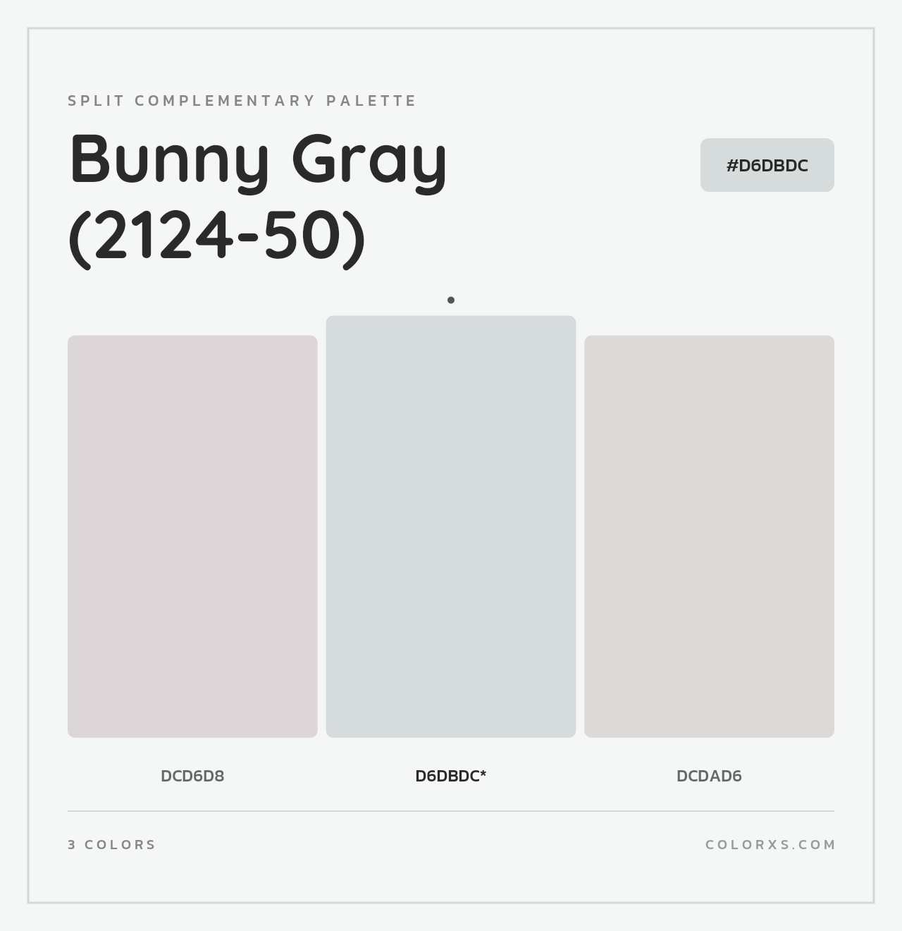 Bunny Gray (2124-50) - Split-Complementary Color Palette