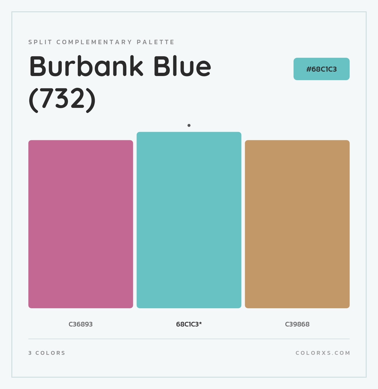 Burbank Blue (732) - Split-Complementary Color Palette