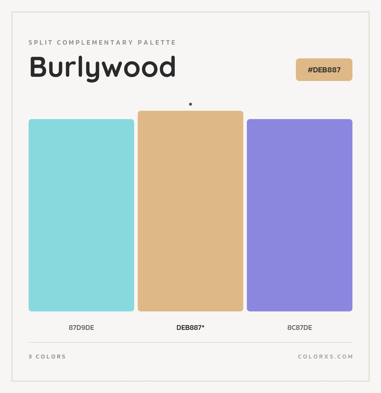 Burlywood - Split-Complementary Color Palette