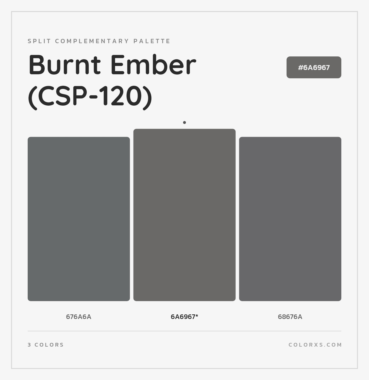 Burnt Ember (CSP-120) - Split-Complementary Color Palette