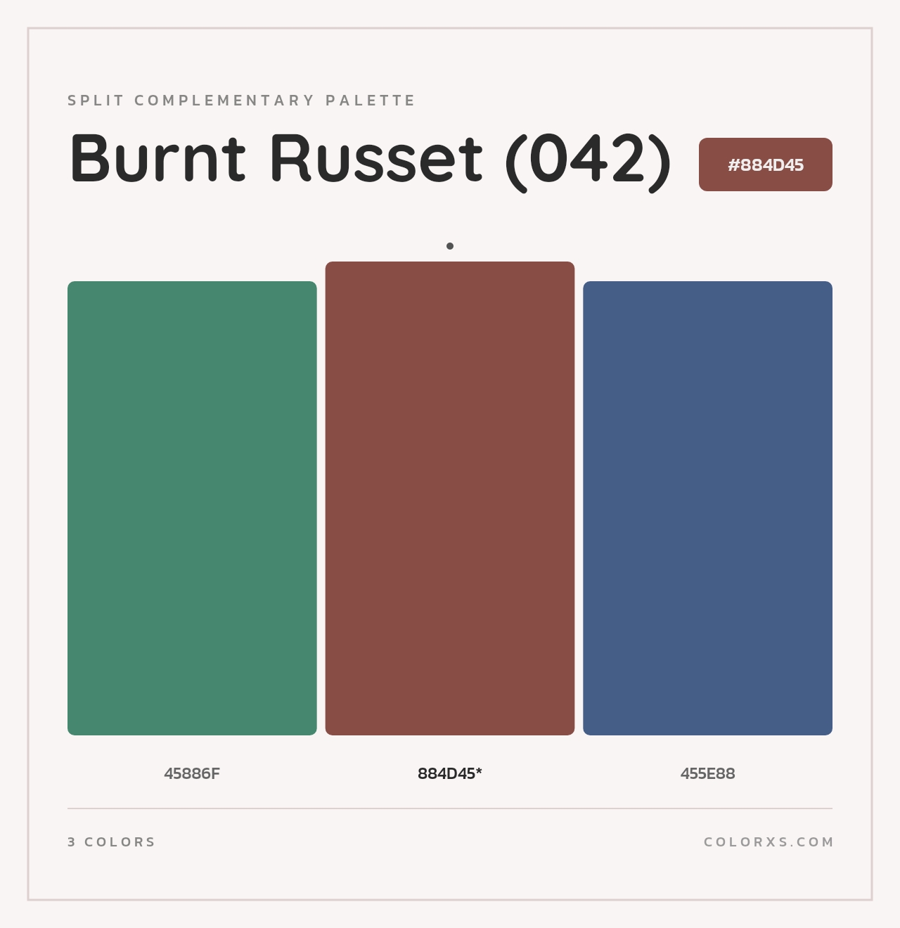 Burnt Russet (042) - Split-Complementary Color Palette