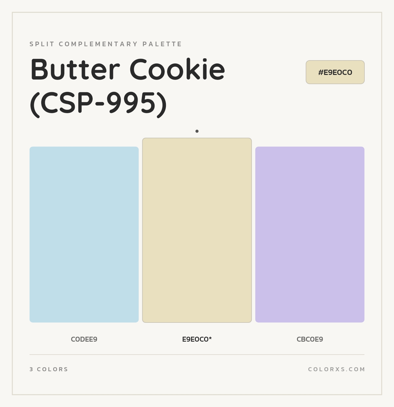 Butter Cookie (CSP-995) - Split-Complementary Color Palette