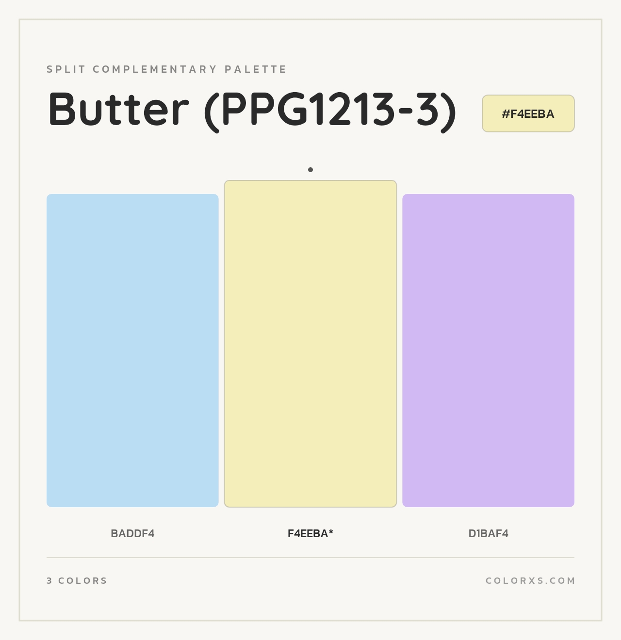 Butter (PPG1213-3) - Split-Complementary Color Palette