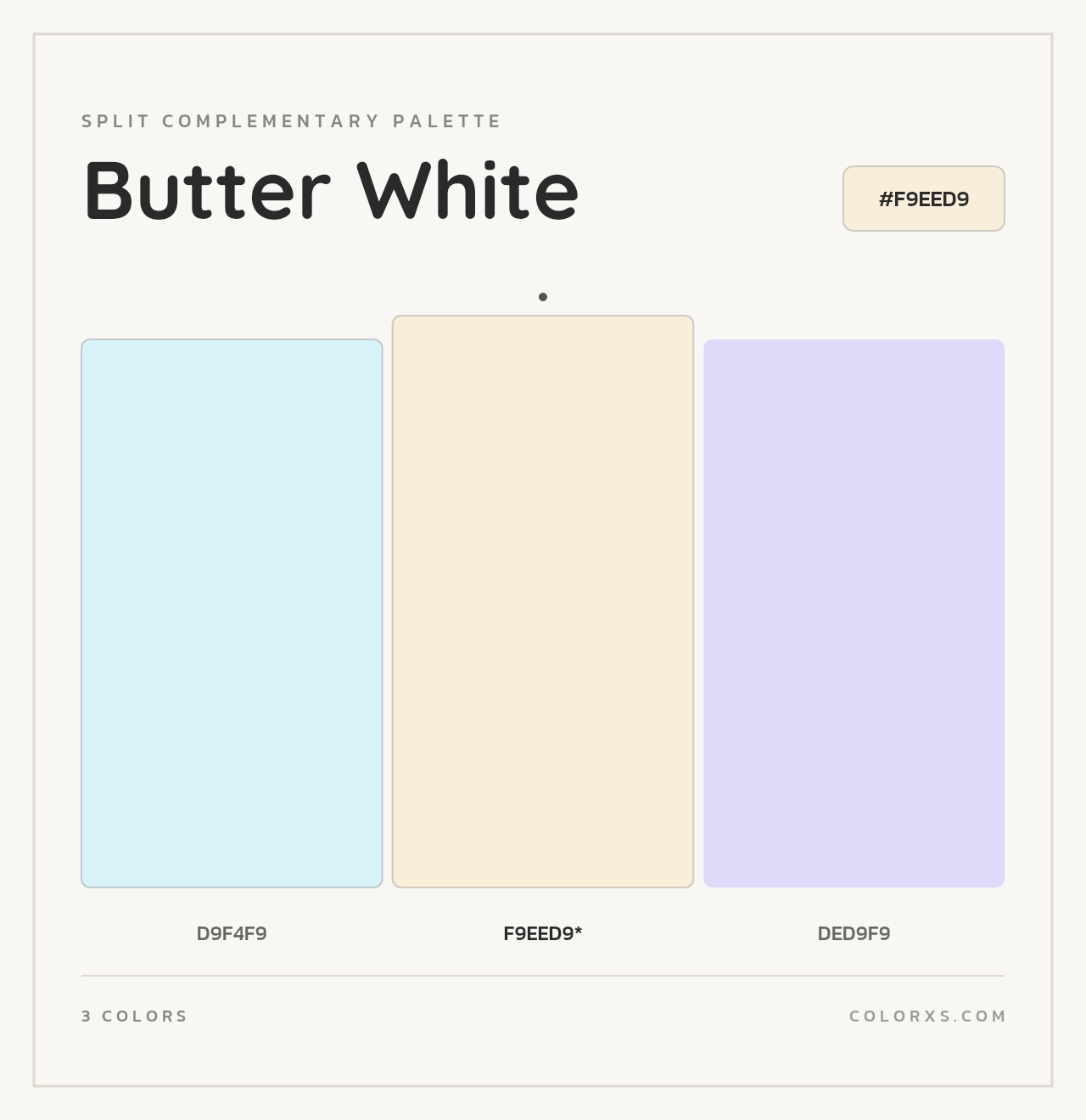 Butter White - Split-Complementary Color Palette