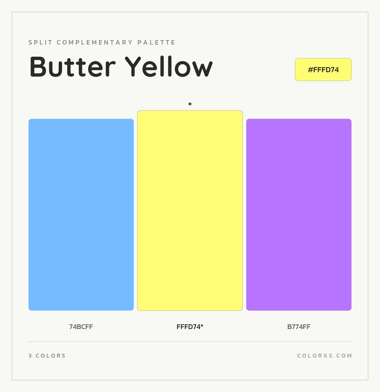 Butter Yellow - Split-Complementary Color Palette