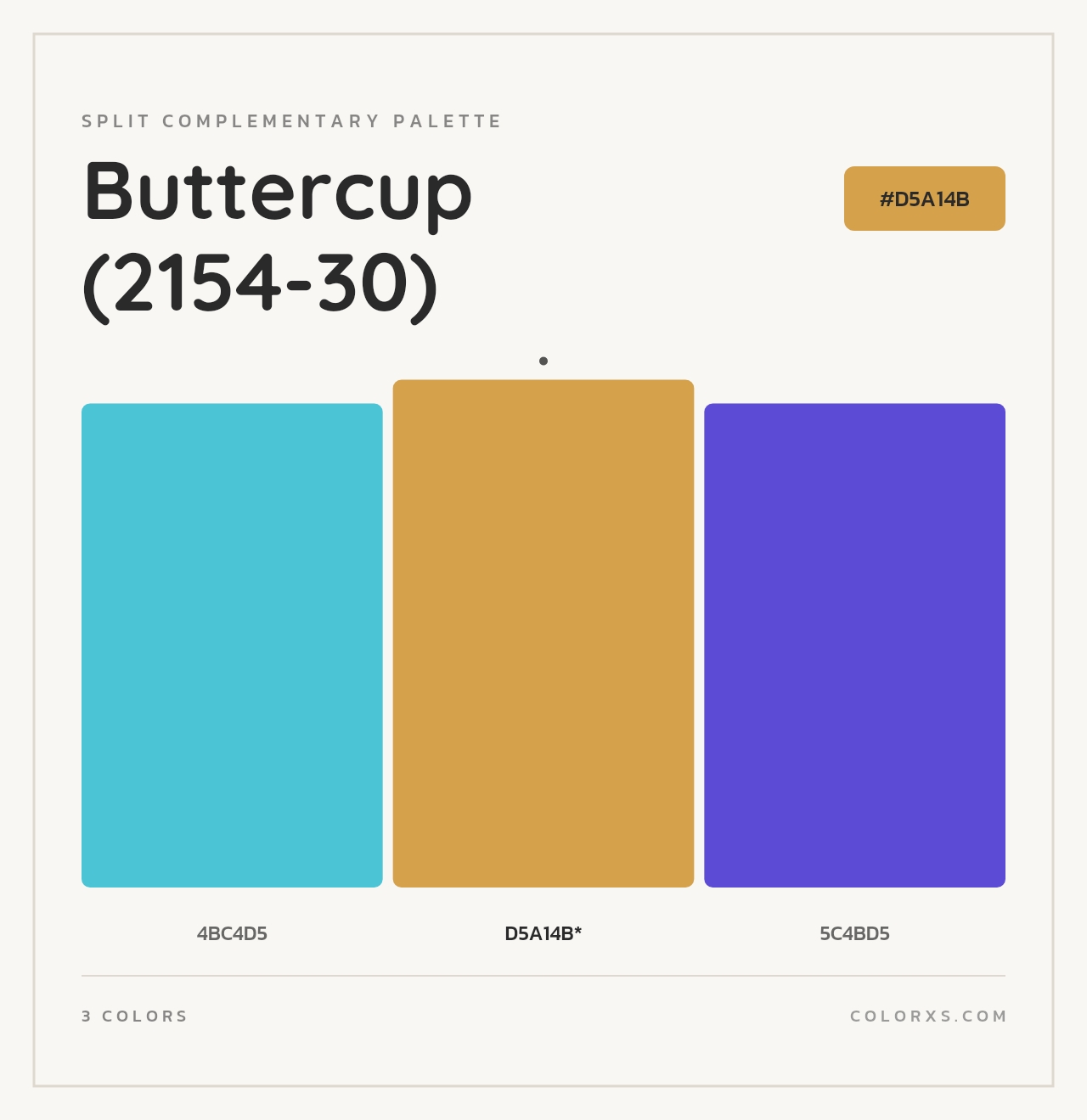 Buttercup (2154-30) - Split-Complementary Color Palette