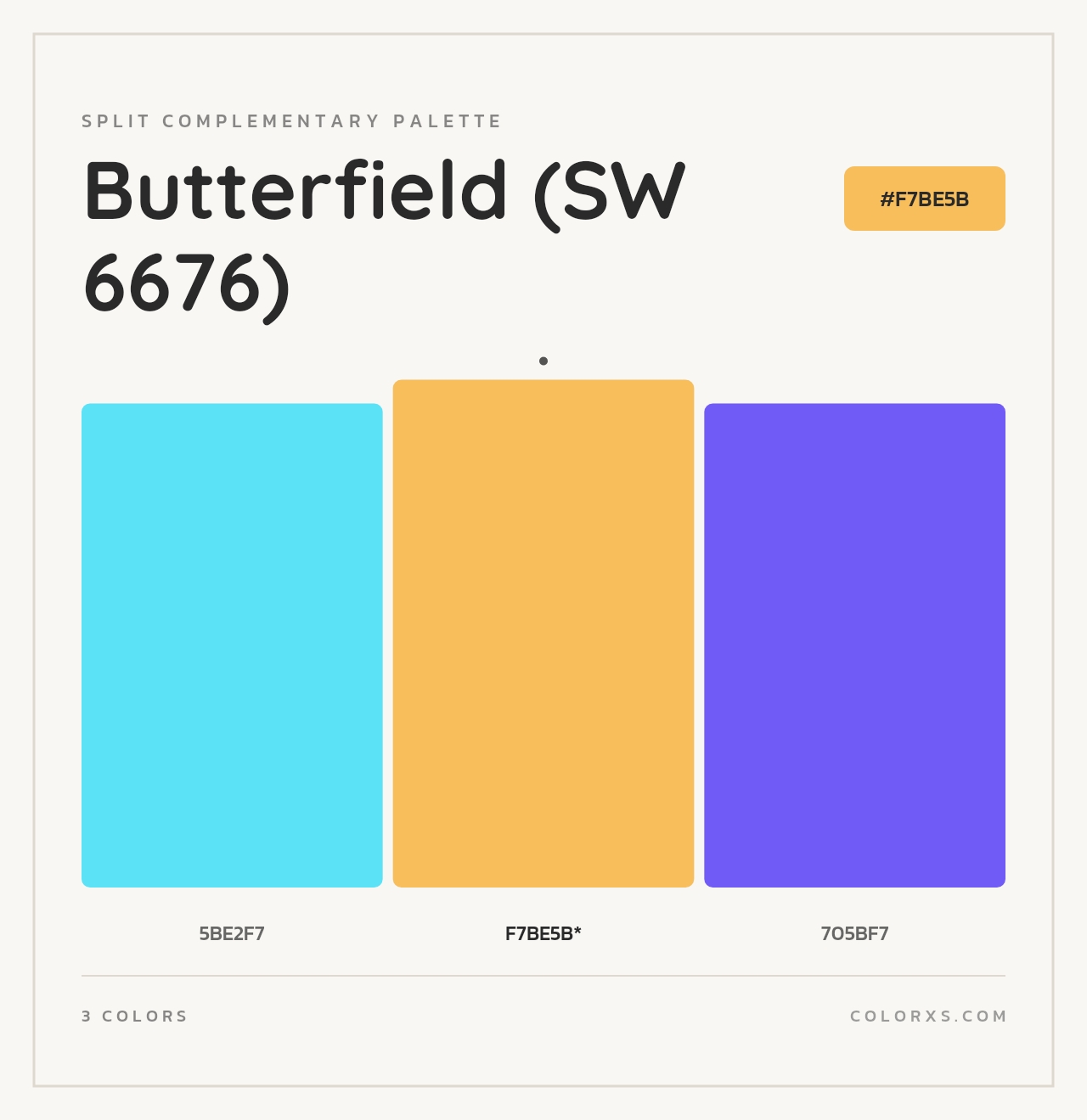 Butterfield (SW 6676) - Split-Complementary Color Palette