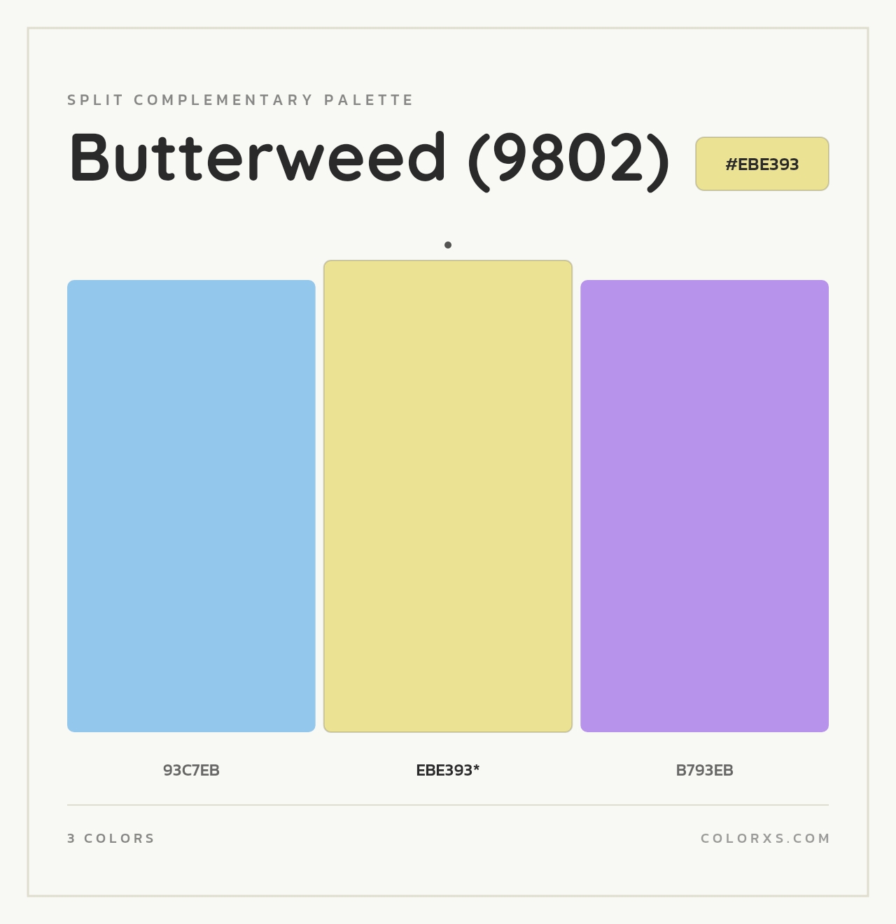 Butterweed (9802) - Split-Complementary Color Palette