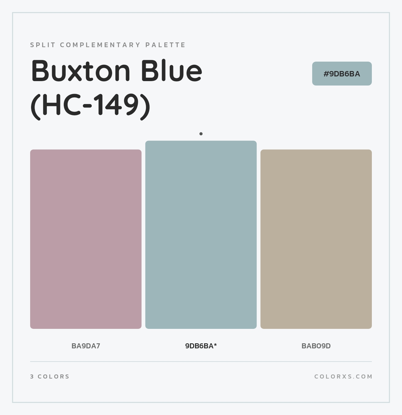 Buxton Blue (HC-149) - Split-Complementary Color Palette