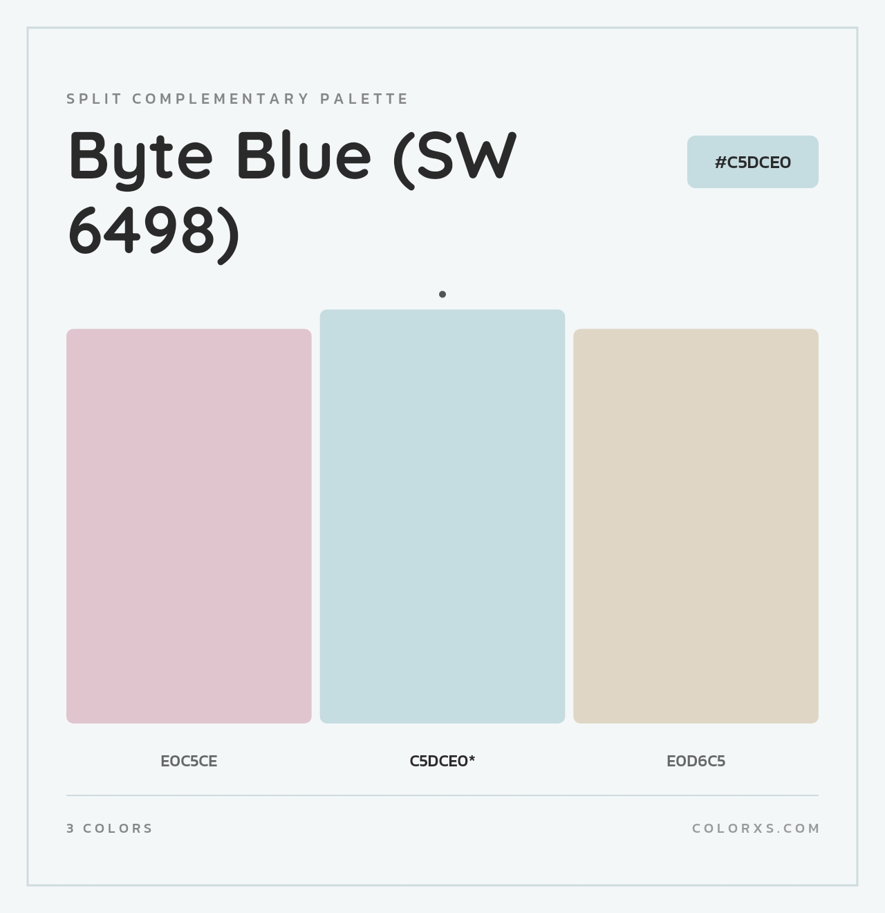Byte Blue (SW 6498) - Split-Complementary Color Palette