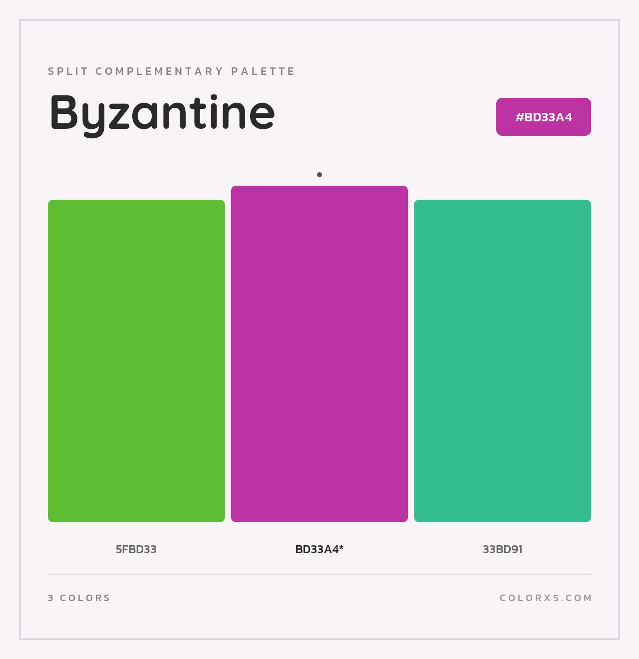 Byzantine - Split-Complementary Color Palette