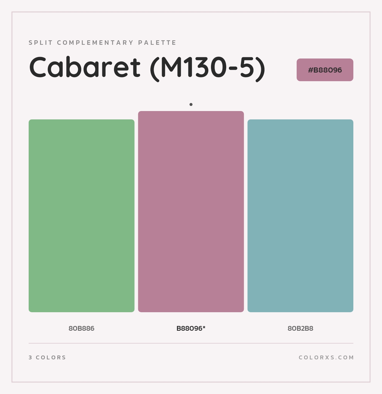 Cabaret (M130-5) - Split-Complementary Color Palette