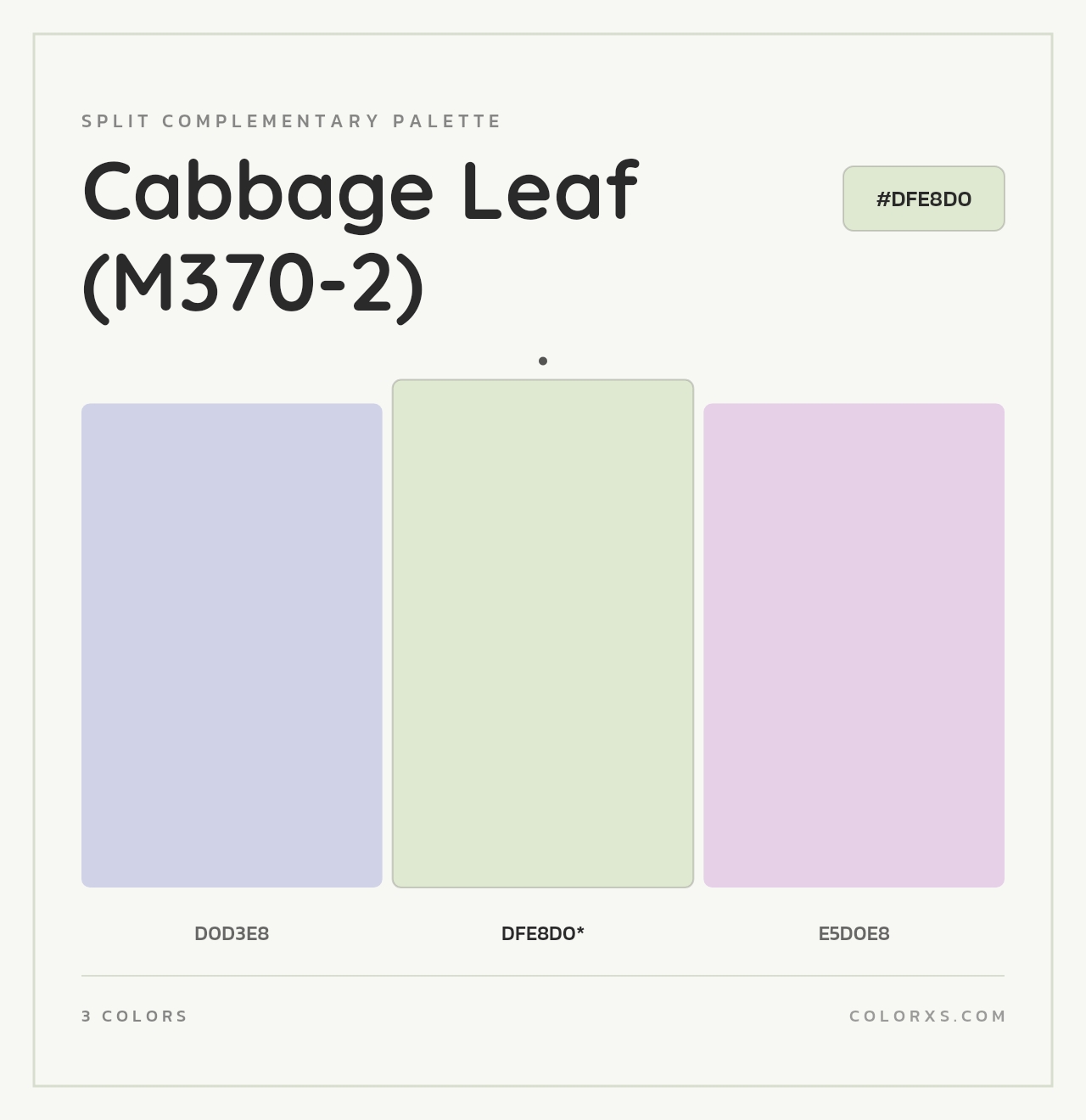 Cabbage Leaf (M370-2) - Split-Complementary Color Palette