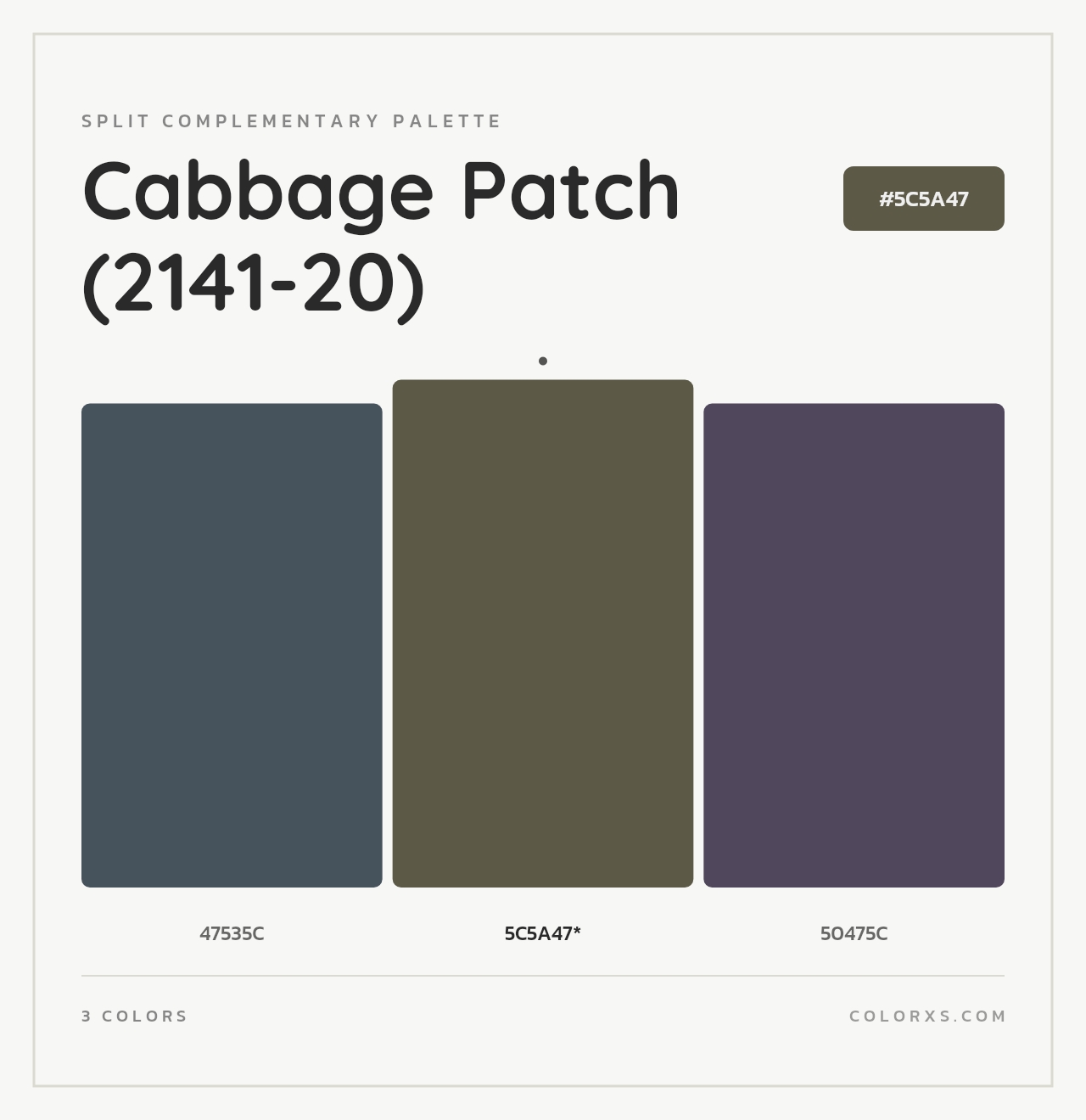 Cabbage Patch (2141-20) - Split-Complementary Color Palette