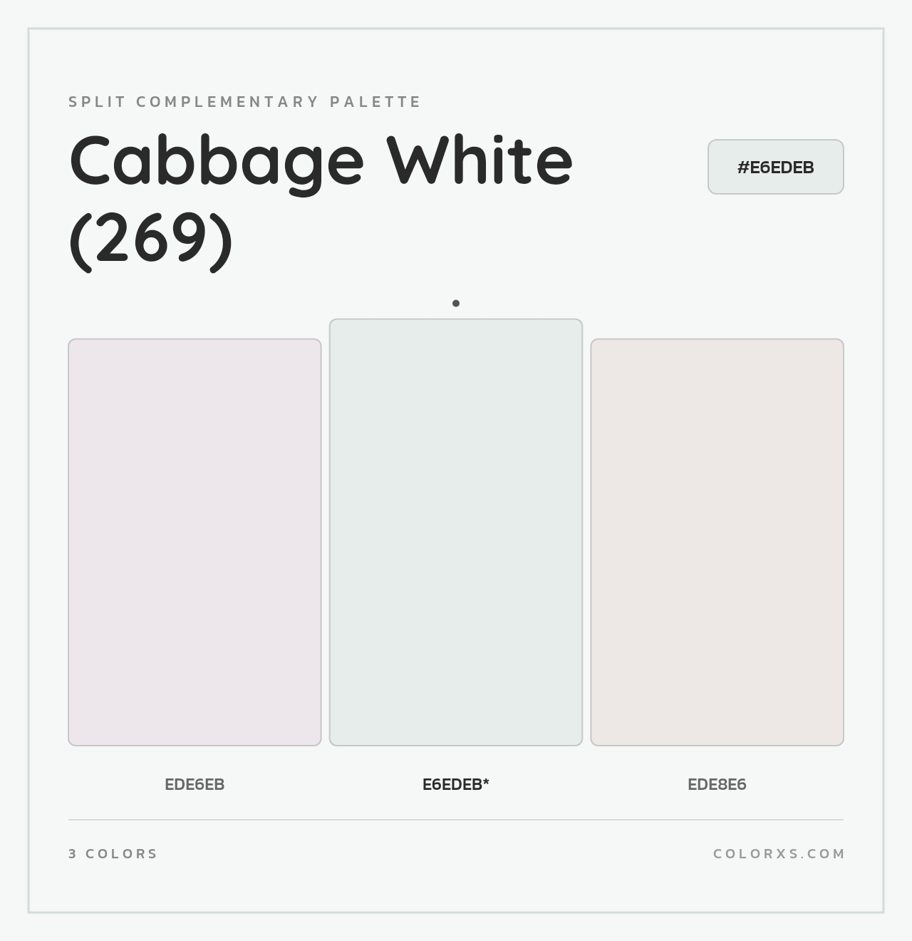 Cabbage White (269) - Split-Complementary Color Palette