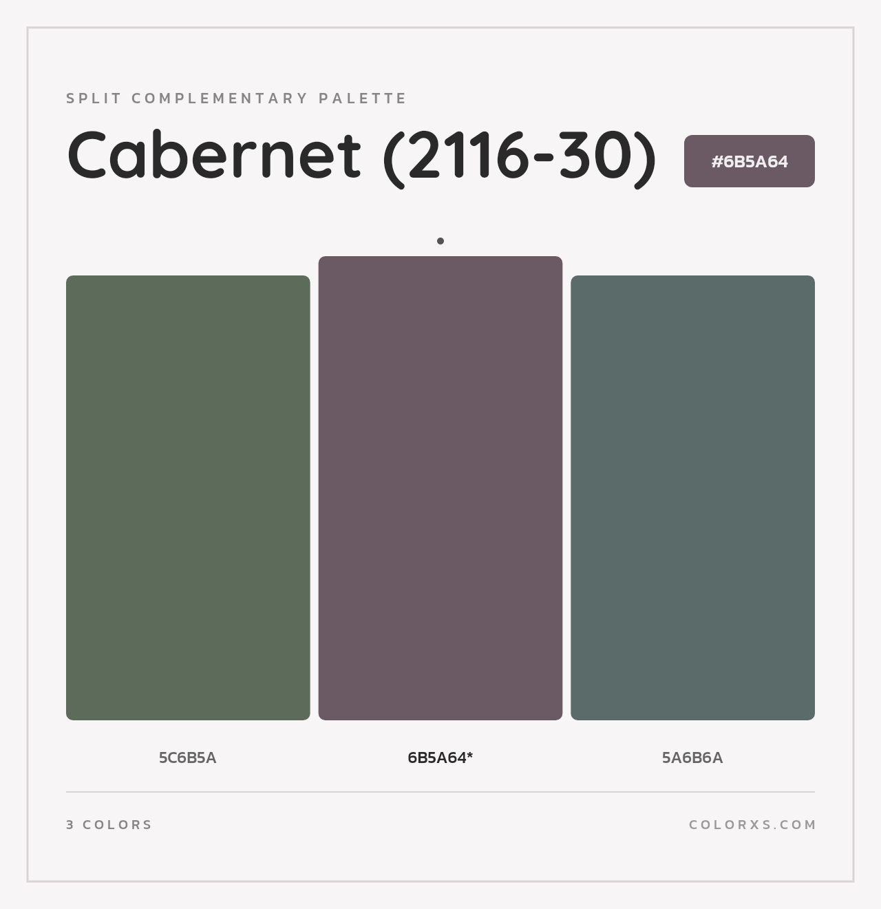 Cabernet (2116-30) - Split-Complementary Color Palette