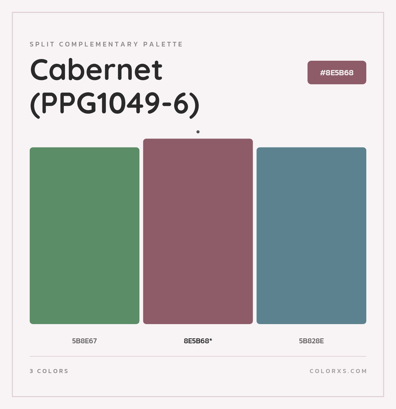 Cabernet (PPG1049-6) - Split-Complementary Color Palette