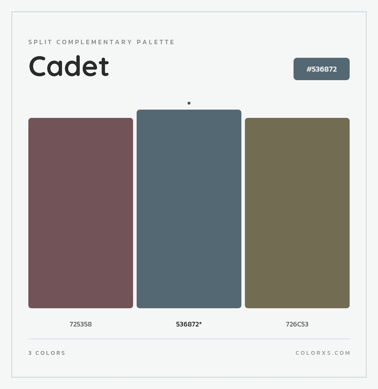 Cadet - Split-Complementary Color Palette