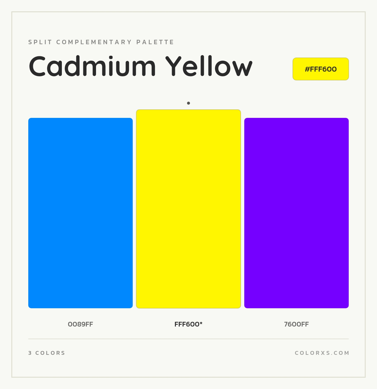 Cadmium Yellow - Split-Complementary Color Palette