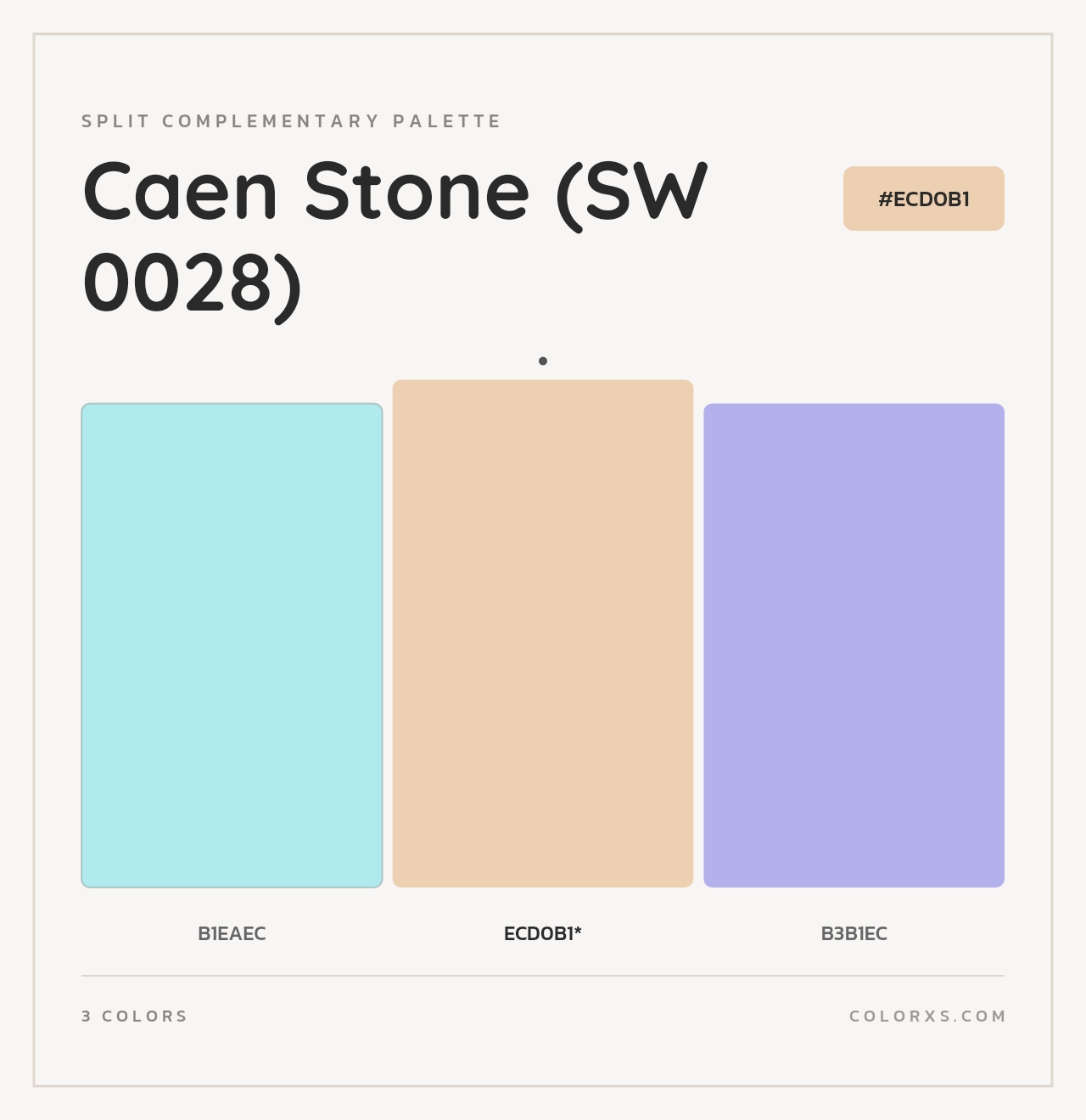 Caen Stone (SW 0028) - Split-Complementary Color Palette