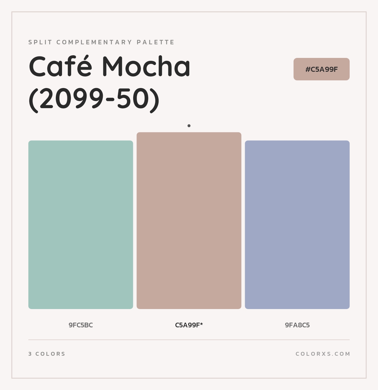 Café Mocha (2099-50) - Split-Complementary Color Palette