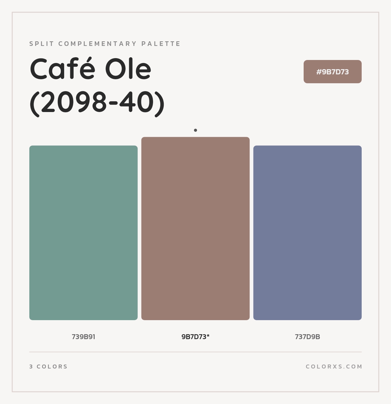 Café Ole (2098-40) - Split-Complementary Color Palette