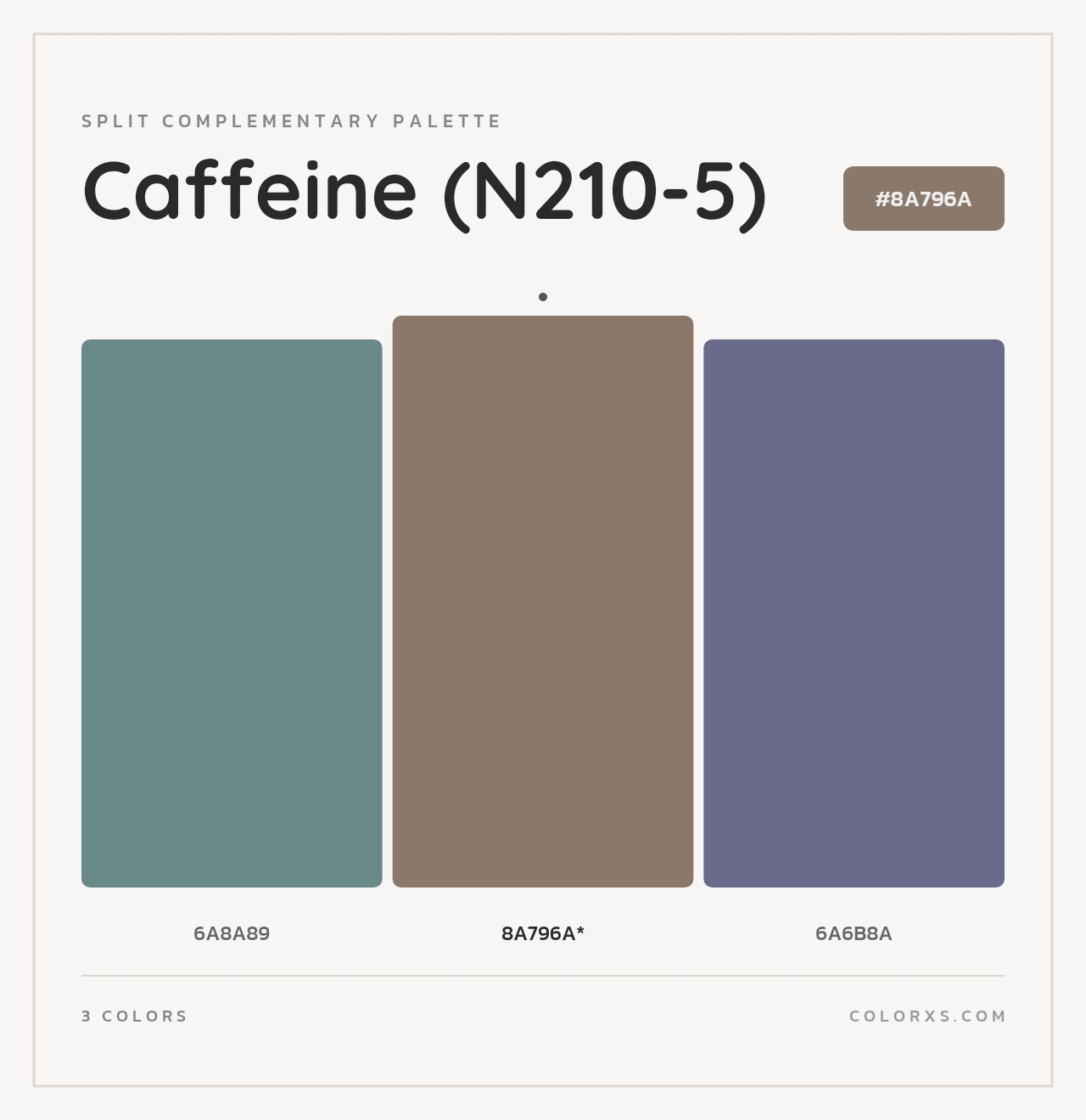 Caffeine (N210-5) - Split-Complementary Color Palette