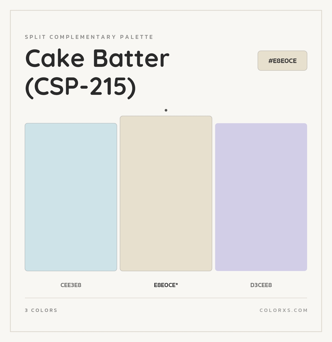 Cake Batter (CSP-215) - Split-Complementary Color Palette