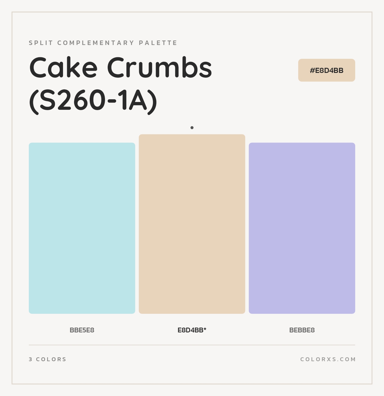 Cake Crumbs (S260-1A) - Split-Complementary Color Palette