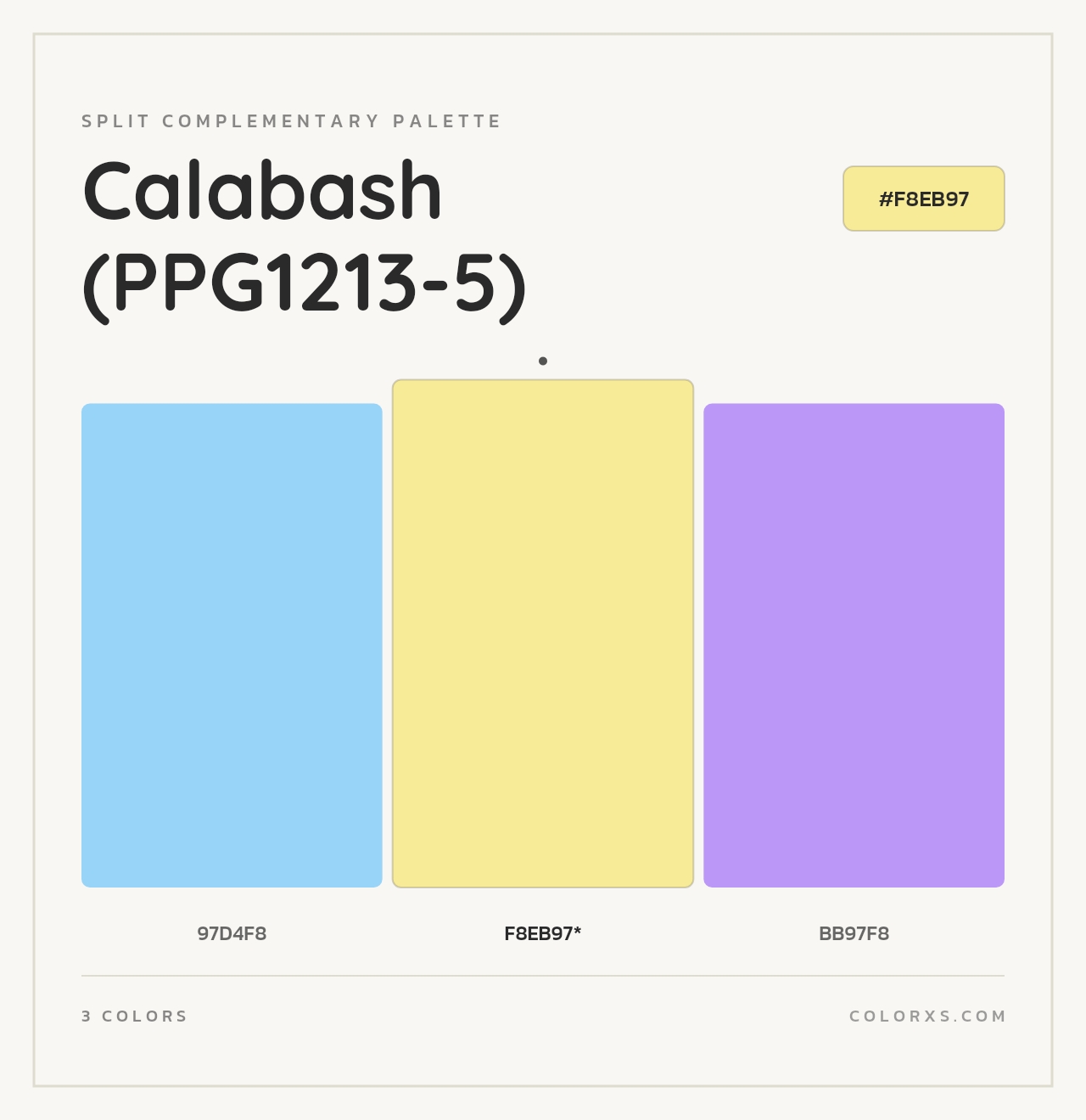 Calabash (PPG1213-5) - Split-Complementary Color Palette