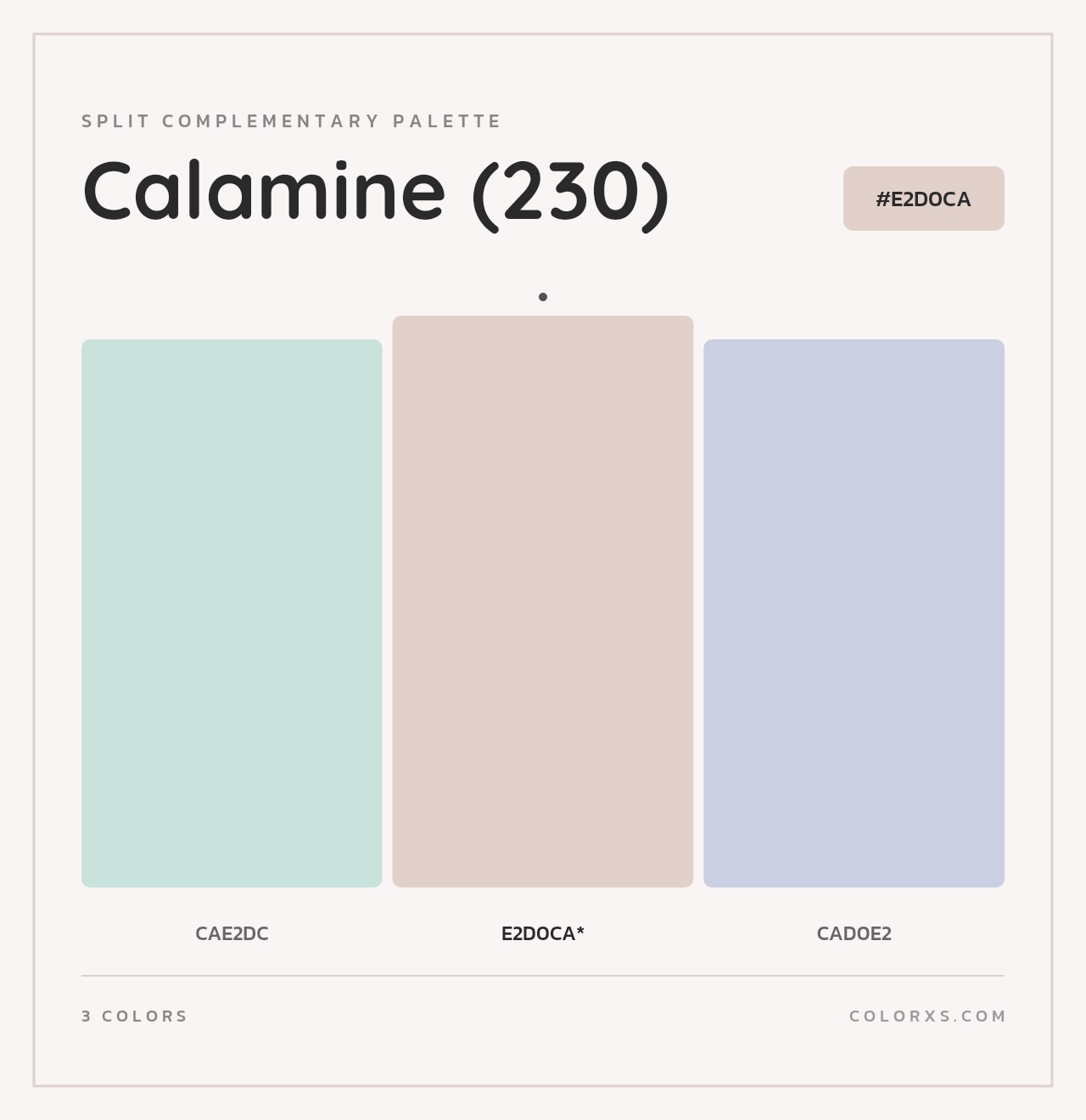 Calamine (230) - Split-Complementary Color Palette