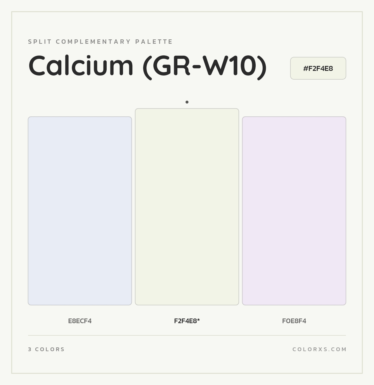 Calcium (GR-W10) - Split-Complementary Color Palette