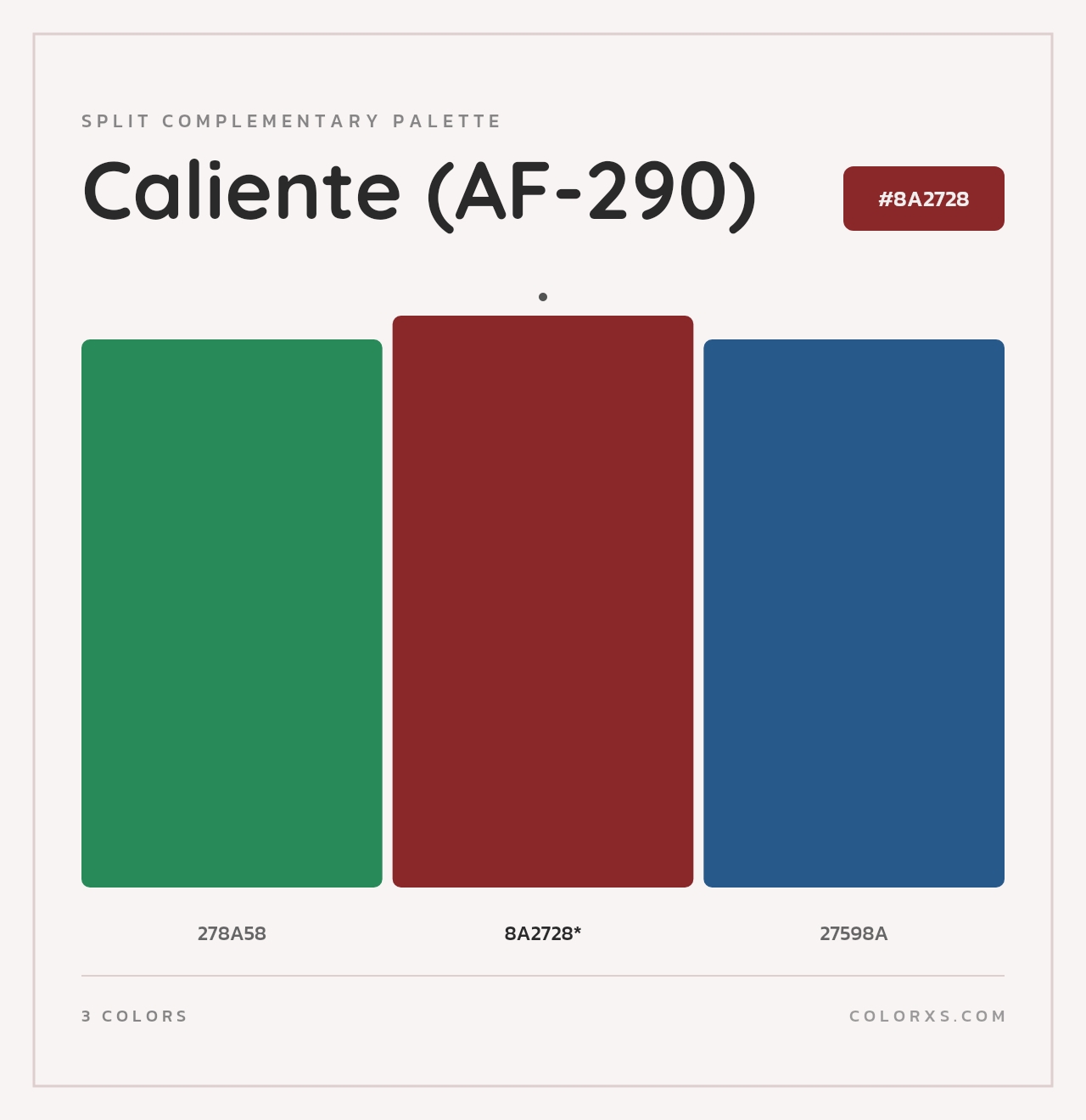 Caliente (AF-290) - Split-Complementary Color Palette