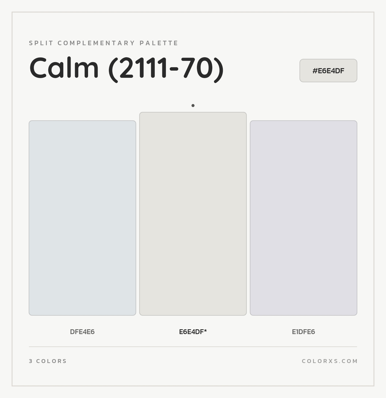 Calm (2111-70) - Split-Complementary Color Palette