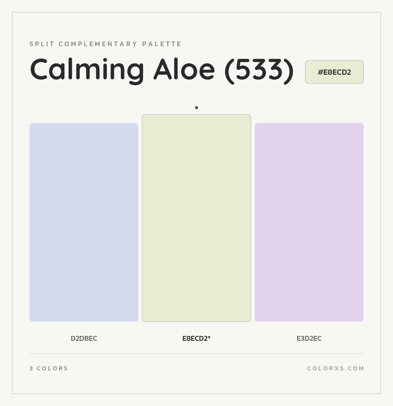 Calming Aloe (533) - Split-Complementary Color Palette
