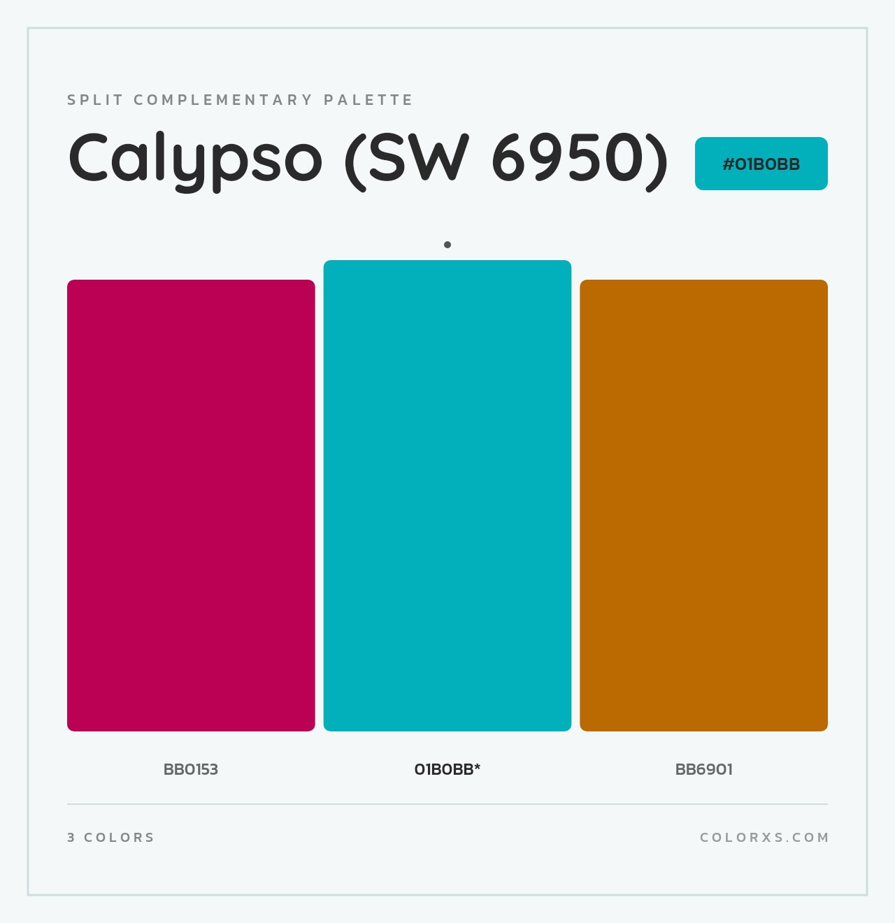 Calypso (SW 6950) - Split-Complementary Color Palette