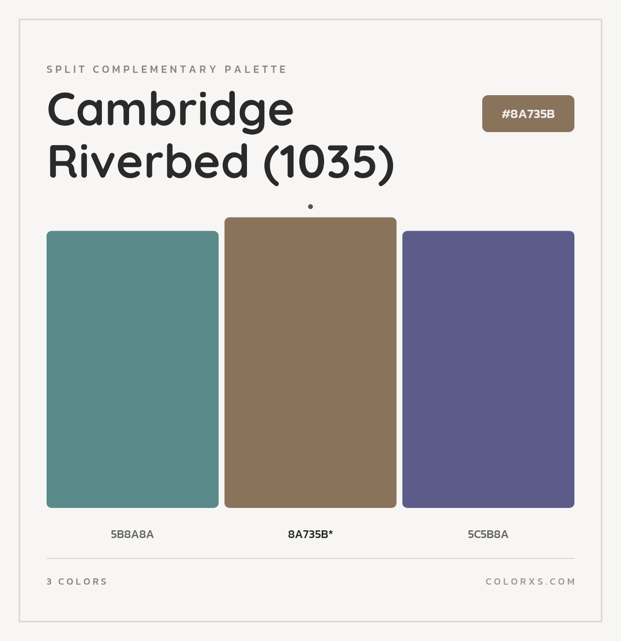 Cambridge Riverbed (1035) - Split-Complementary Color Palette