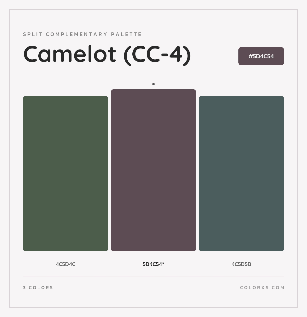 Camelot (CC-4) - Split-Complementary Color Palette