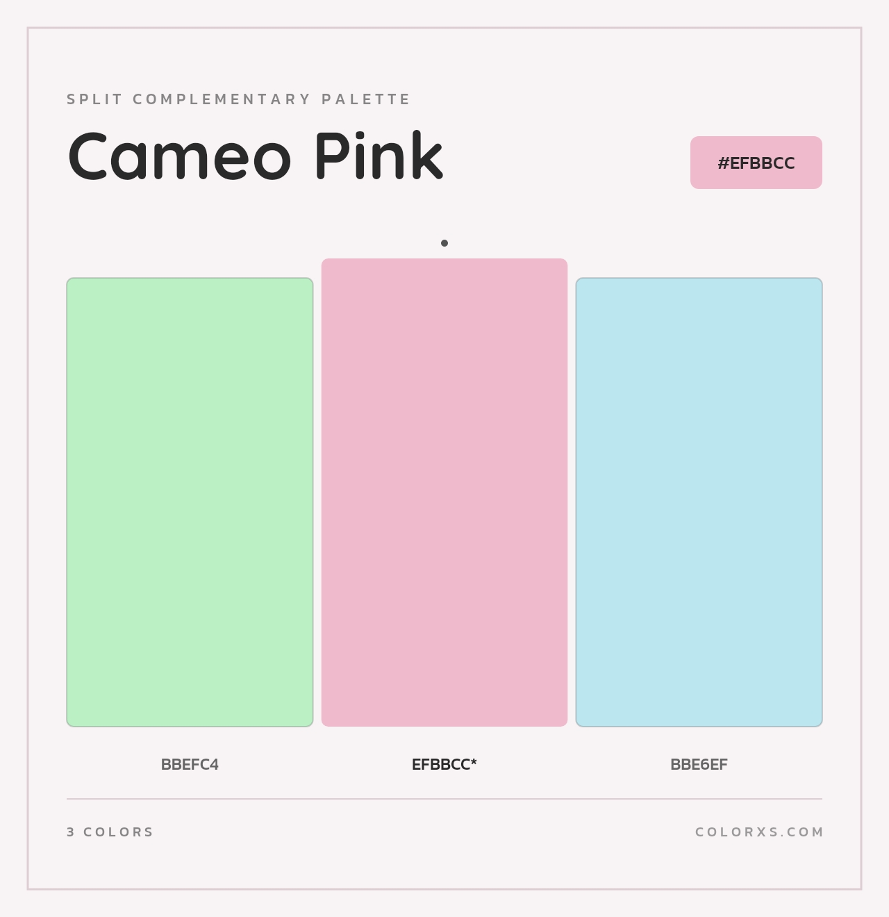 Cameo Pink - Split-Complementary Color Palette