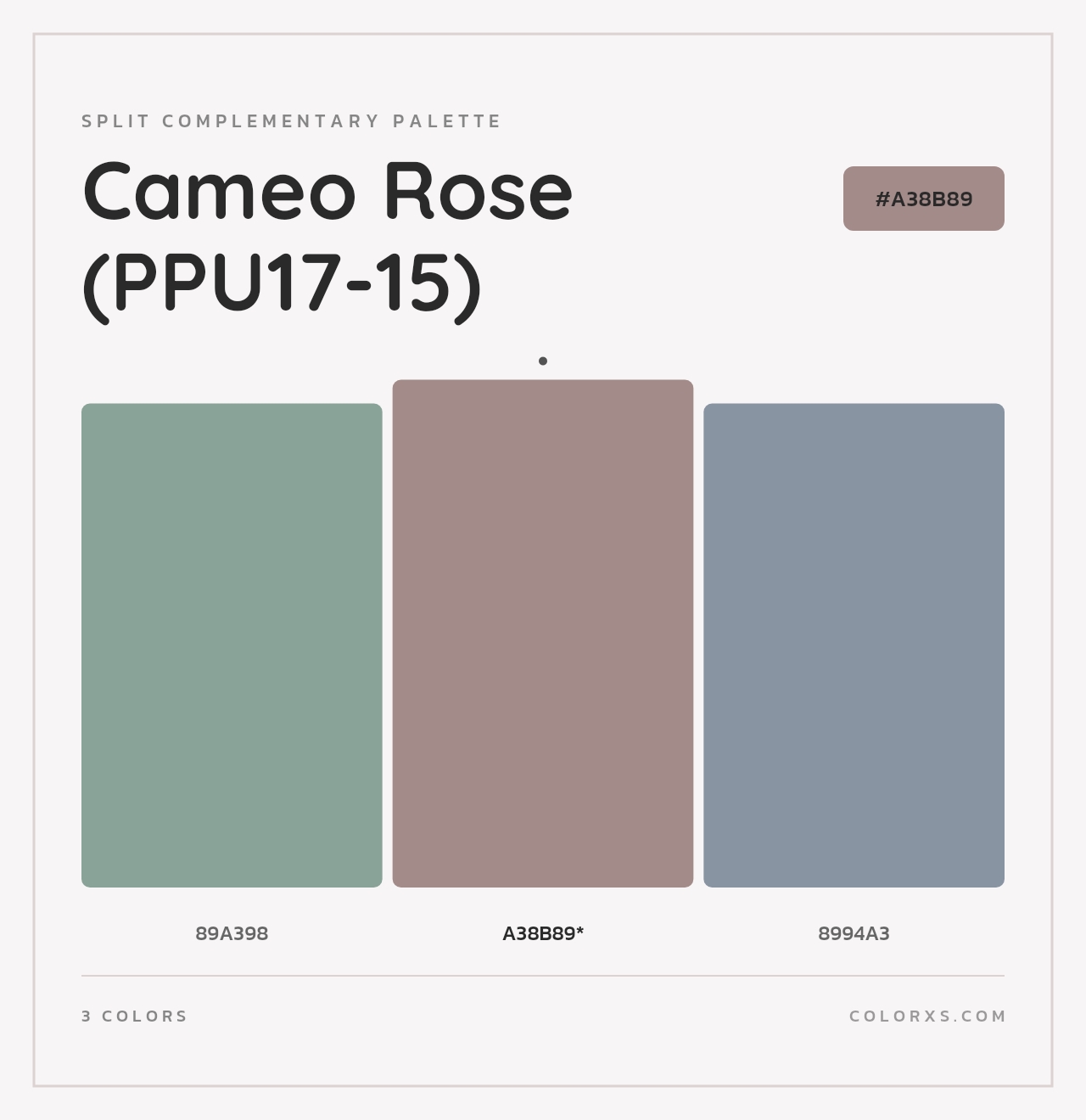 Cameo Rose (PPU17-15) - Split-Complementary Color Palette