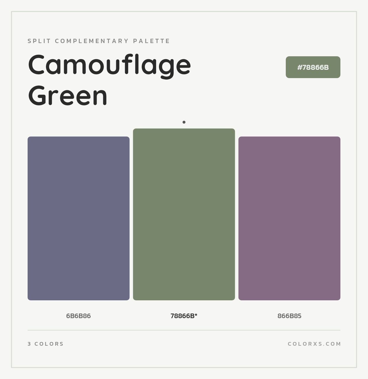 Camouflage Green - Split-Complementary Color Palette