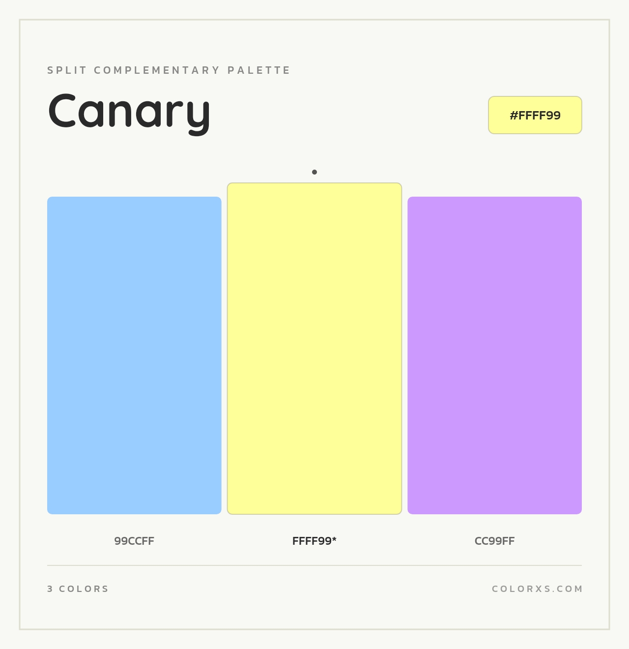Canary - Split-Complementary Color Palette
