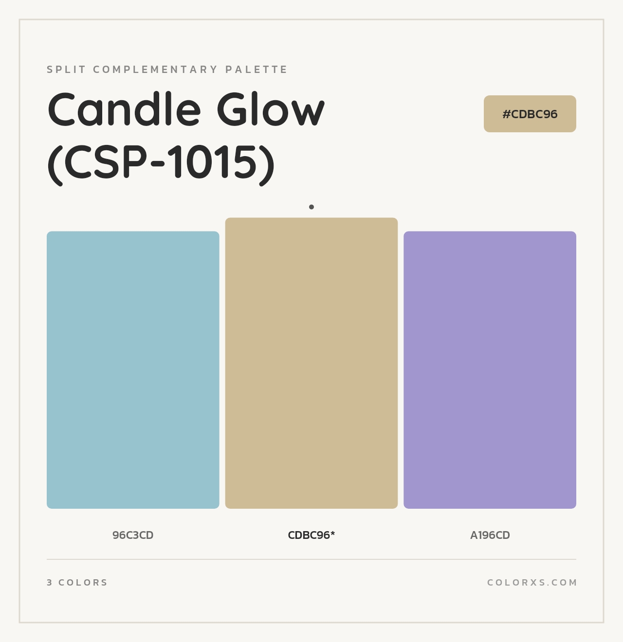 Candle Glow (CSP-1015) - Split-Complementary Color Palette